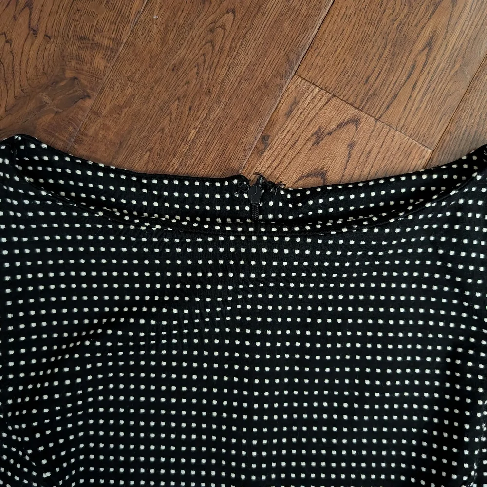 EUC Merona Black & White Polka Dot Sleeveless Skater Full Skirt Dress Size Small - Picture 6 of 7
